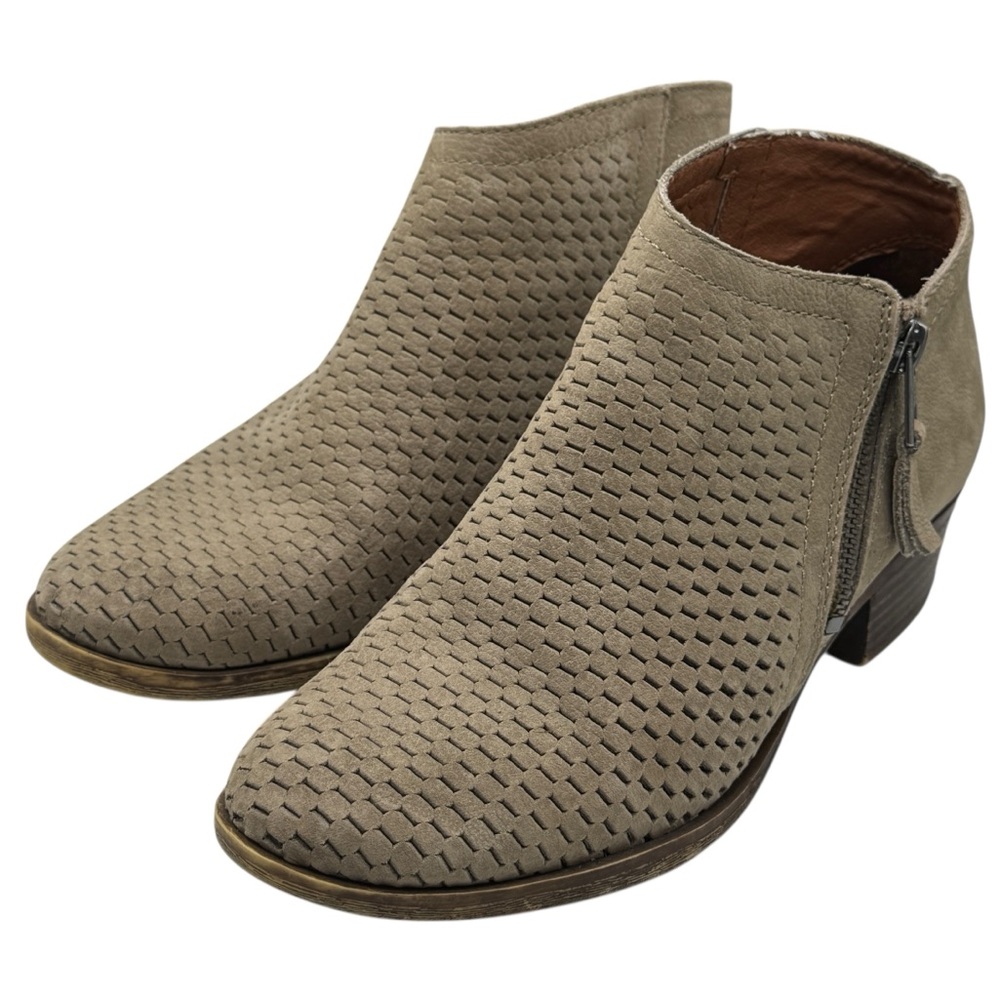 Lucky Brand Brielley Tan Leather Ankle Boots - Size 7